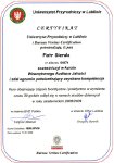 Certyfikat Wewnętrznego Audytora Jakości Piotr Gierula